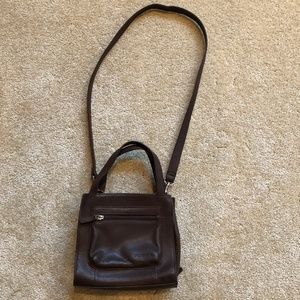 Fossil | Dark Brown Leather Crossbody Purse